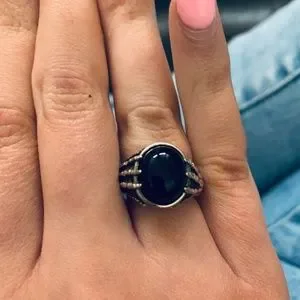 Etah Love | Jewelry | Etah Love Onyx Skeleton Ring | Poshmark
